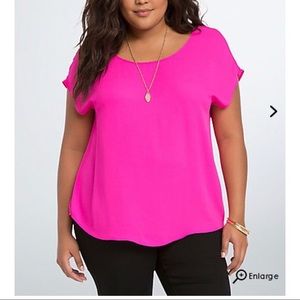 Torrid Georgette Cage Back Top